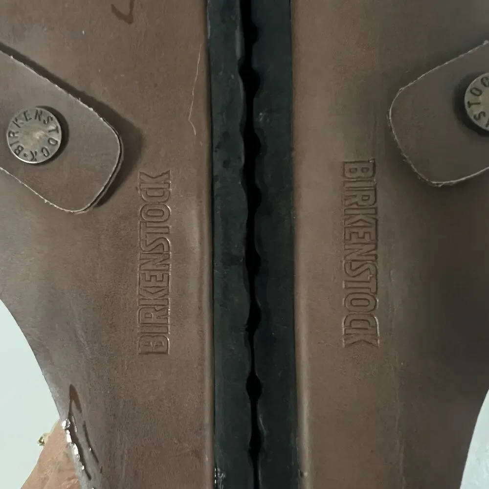 Birkenstock Boston Clogs Size 43 Men Cognac Oiled Leather Brown